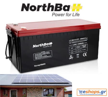 260AH Μπαταρία για φωτοβολταϊκό NORTHBATT Lead Carbon Solar Series VRLA LC 260-12V (C100:260Ah /12V) Deep Cycle